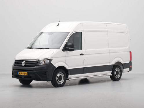 Volkswagen Crafter 30 2.0 TDI L3H2 Economy Business, Auto's, Bestelauto's, Dealer onderhouden, Lease, Zwart, Handgeschakeld, Wit