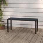 vidaXL Tuinbank 110 cm staal en HKC zwart, Tuin en Terras, Tuinbanken, Verzenden, Nieuw, Metaal
