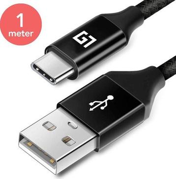 LifeGoods USB-C naar USB-A Data- en Laadkabel - 2.4A Snellad