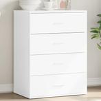 vidaXL Dressoir 60x39x80 cm bewerkt hout wit, Verzenden, Nieuw, 50 tot 100 cm, 25 tot 50 cm