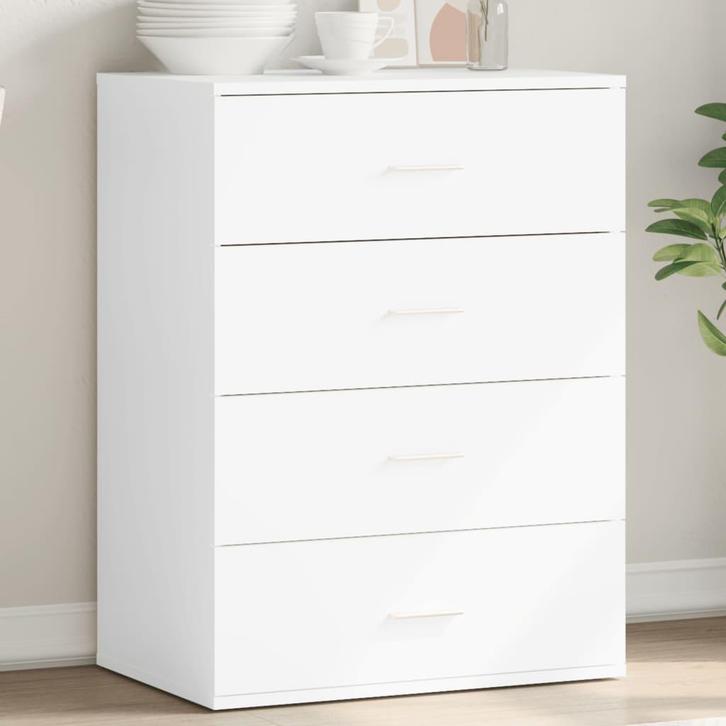 vidaXL Dressoir 60x39x80 cm bewerkt hout wit, Huis en Inrichting, Kasten | Dressoirs, 25 tot 50 cm, Nieuw, 50 tot 100 cm, Overige houtsoorten