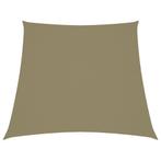 vidaXL Zonnezeil trapezium 3/5x4 m oxford stof beige, Tuin en Terras, Zonneschermen, Verzenden, Nieuw