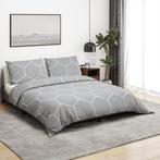 vidaXL Dekbedovertrekset 140x200 cm katoen grijs, Verzenden, Nieuw, Grijs