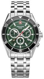 Swiss Alpine Military 7034.9138 Sierra Chrono horloge, Overige merken, Staal, Staal, Verzenden