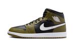 Jordan 1 Mid Black White Olive, Kleding | Heren, Schoenen, Nieuw