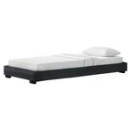 Houten bed Laag kunstleer met bedbodem 90x200 cm zwart, Huis en Inrichting, Verzenden, Nieuw