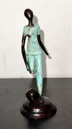 Derme Abdoulaye - sculptuur, Figurine - 17 cm - Brons