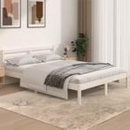 vidaXL Bedframe massief grenenhout wit 140x190 cm, Huis en Inrichting, Verzenden, Wit, Hout, Nieuw