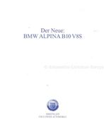 2002 BMW ALPINA RANGE BROCHURE DUITS, Nieuw, Author