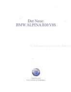 2002 BMW ALPINA RANGE BROCHURE DUITS, Boeken, Auto's | Folders en Tijdschriften, Nieuw, Author