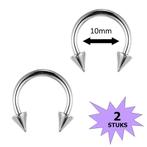 Fako Bijoux® - Circular Barbell Piercing - Hoefijzer Spike -, Sieraden, Tassen en Uiterlijk, Piercings, Verzenden, Nieuw