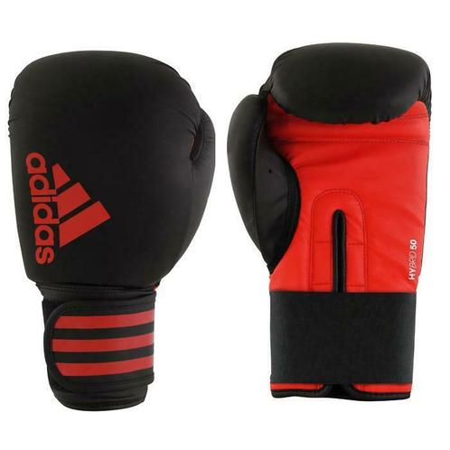 Adidas Hybrid 50 (Kick)bokshandschoenen - Zwart/Rood, Sport en Fitness, Vechtsporten en Zelfverdediging, Nieuw, Ophalen of Verzenden