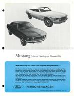 1969 FORD MUSTANG LEAFLET NEDERLANDS, Boeken, Auto's | Folders en Tijdschriften, Nieuw, Author