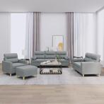 vidaXL 4-delige Loungeset met kussens stof lichtgrijs, Huis en Inrichting, Verzenden, Nieuw, Vierpersoons of meer, Stof
