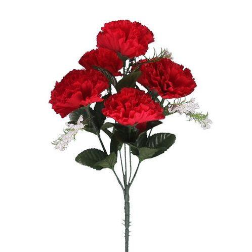 Anjerboeketje kerstboeket Rood met gips Anjerboeket met gips, Huis en Inrichting, Woonaccessoires | Kunstplanten en Kunstbloemen