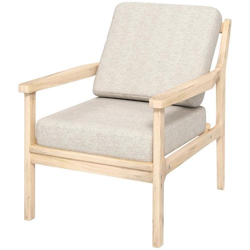 TRUUSK Loungestoel Met Linnenlook, Armleuning, Gevoerde Rela, Huis en Inrichting, Stoelen, Nieuw, Verzenden