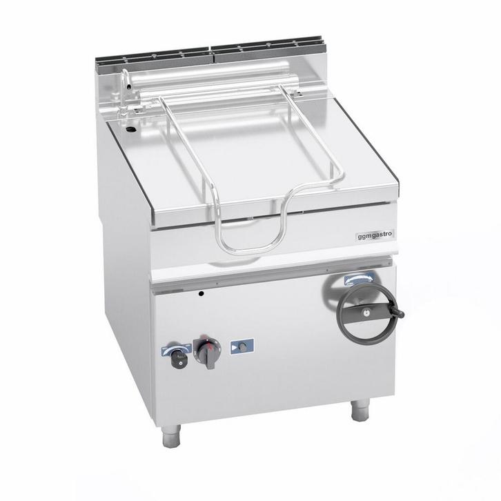 GGM Gastro | Kantelbare braadpan op gas - 80 liter - 20 kW |, Huis en Inrichting, Keuken | Potten en Pannen, Verzenden