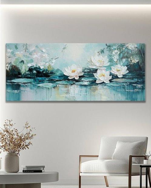 CleliaArt - Elegant Water Lilies, Antiek en Kunst, Kunst | Schilderijen | Modern