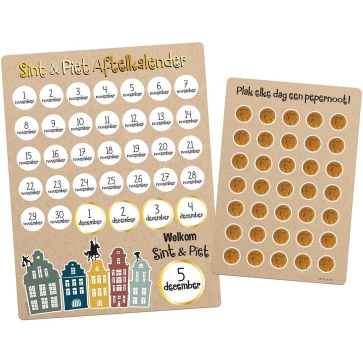 Aftelkalender Welkom Sint En Piet, Hobby en Vrije tijd, Feestartikelen, Nieuw, Verzenden