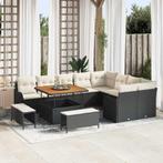 vidaXL Tuin Sofa Set 12 pcs Zwart poly rattan, Verzenden, Nieuw