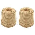 vidaXL Touw 2 st 12 mm 250 m sisal, Verzenden, Nieuw
