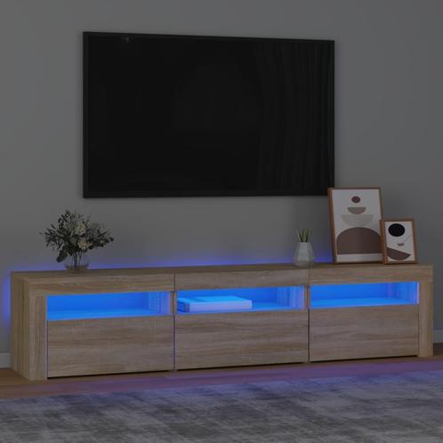 vidaXL Tv-meubel met LED-verlichting 180x35x40 cm sonoma, Huis en Inrichting, Kasten | Televisiemeubels, 25 tot 50 cm, Nieuw, Overige houtsoorten