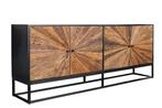 Sideboard BARRACUDA 180cm mango wood and brown teak wood -, Huis en Inrichting, Kasten | Dressoirs, Ophalen of Verzenden, Nieuw