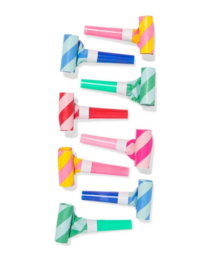 HEMA Roltongen feest - 8 stuks, Hobby en Vrije tijd, Feestartikelen, Nieuw, Verzenden