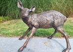 sculptuur, Levensecht hert - 48 cm - Brons, Antiek en Kunst
