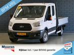 Ford Transit 350 2.2 TDCI 126PK L4H1 Dubbele Cabine Open Laa, Euro 5, Stof, Gebruikt, Wit