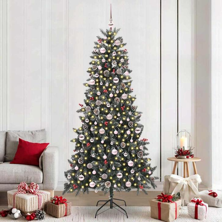 vidaXL Kunstkerstboom met 300 LED Groen 129,5 x 129,5 x 240, Diversen, Kerst, Nieuw, Verzenden