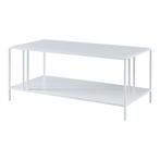 Salontafel Kumlinge metaal 47x110x55 cm wit [en.casa], Huis en Inrichting, Tafels | Salontafels, Verzenden, Nieuw