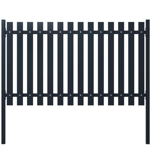 vidaXL Schuttingpaneel 174,5x100 cm gepoedercoat staal, Tuin en Terras, Schuttingen, Nieuw, IJzer, 1 tot 2 meter, Verzenden
