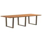vidaXL Eettafel rechthoekig 280x120x74 cm massief eikenhout, Huis en Inrichting, Tafels | Eettafels, Verzenden, Nieuw