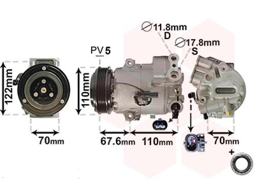 AIRCO COMPRESSOR VOOR CHEVROLET CRUZE J300 2009-2015, Auto-onderdelen, Airco en Verwarming, Nieuw, Ophalen of Verzenden