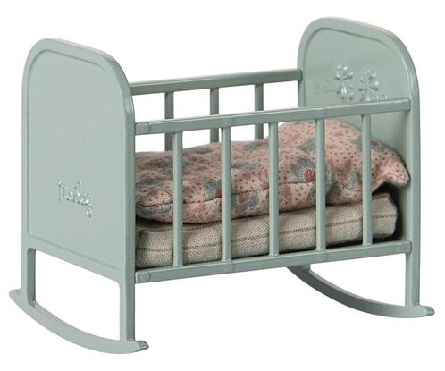 Maileg - Wieg Blue Mint (my) voor in poppenhuis, Kinderen en Baby's, Speelgoed | Overig