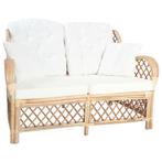 vidaXL Tweezitsbank rattan, Verzenden, Riet of Rotan, Minder dan 150 cm, Nieuw