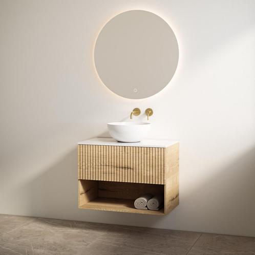 Badmeubelset Best Design Rigatti 78 cm Halifax + Glans Wit, Doe-het-zelf en Verbouw, Sanitair, Bad, Nieuw, Ophalen of Verzenden