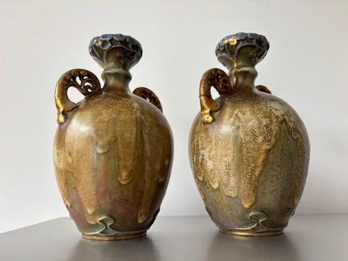 Amphora Riessner - Paul Dachsel - Vaas (2) - Aardewerk, Antiek en Kunst, Antiek | Glas en Kristal