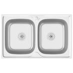 Dubbele Gootsteen | Gebruikt | OP = OP, Huis en Inrichting, Ophalen of Verzenden, Nieuw