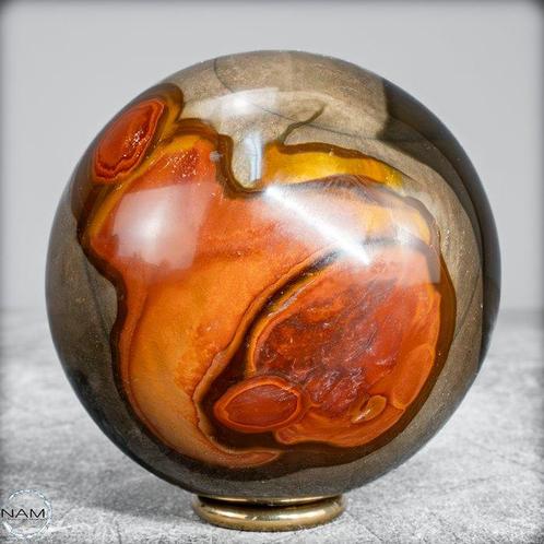 Natuurlijk Zeer Artistiek Polychroom - Jaspis Gebied- 670.67, Verzamelen, Mineralen en Fossielen
