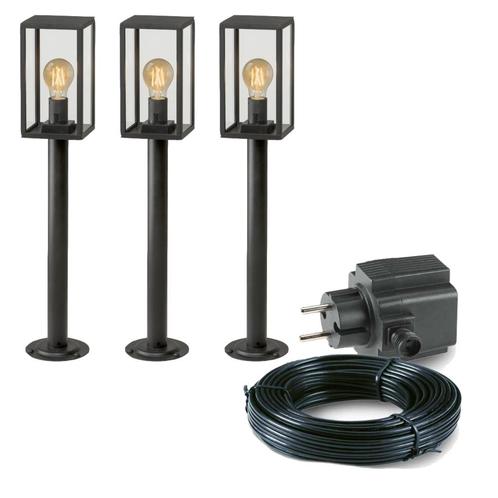 3x LED sokkel tuinlamp - 3,5 Watt - 12V - 68cm - Complete se, Tuin en Terras, Overige Tuin en Terras, Nieuw, Ophalen of Verzenden