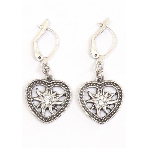 Firetti Paar oorhangers Harten/edelweiss, zoet, liefdevol, Sieraden, Tassen en Uiterlijk, Oorbellen, Nieuw, Verzenden