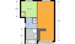 Te Huur 2 Kamer Appartement Morsestraat In Breda, Huizen en Kamers, Huizen te huur, Noord-Brabant, Direct bij eigenaar, Breda