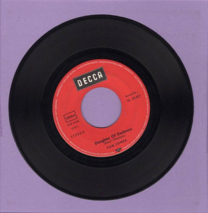 Tom Jones – Daughter Of Darkness / Tupelo Mississippi Flash, Cd's en Dvd's, Vinyl Singles, Ophalen of Verzenden