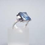 Zilver, Art Deco, Blauwe spinel (Getest) - Ring, Antiek en Kunst