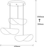Asir - Kroonluchter - Wit goud - 45 x 106 x 45, Huis en Inrichting, Woonaccessoires | Overige, Verzenden, Nieuw