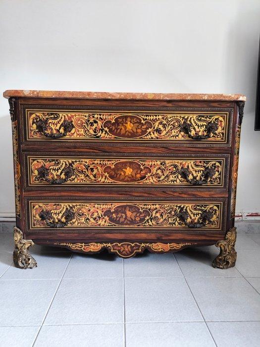 Commode - Hout, Brons, Marmer - Comò in boulle-stijl met, Antiek en Kunst, Curiosa en Brocante