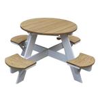 AXI Ufo Picknicktafel Rond voor 4 kinderen in Bruin/Wit - Pi, Ophalen of Verzenden, Nieuw