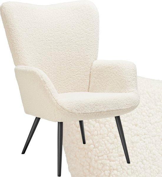 2dekans | tectake® oorfauteuil in Scandinavische Stijl |, Huis en Inrichting, Fauteuils, Zo goed als nieuw, Ophalen of Verzenden